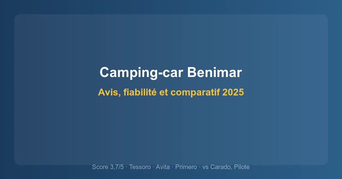 Camping-car Benimar : avis, fiabilité et comparatif complet (2026)