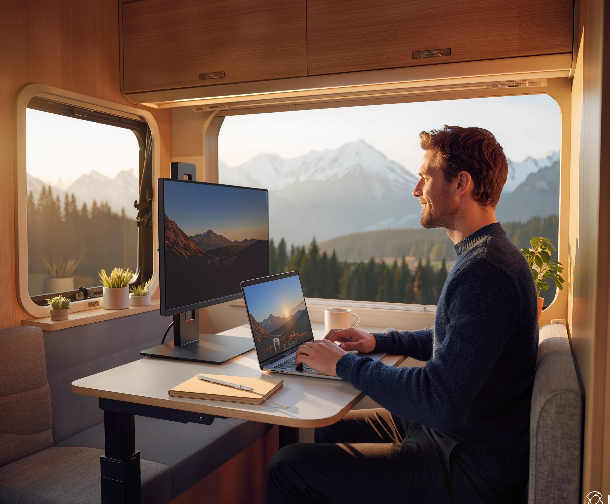 Télétravail en camping-car : le guide complet pour travailler depuis la route en 2025